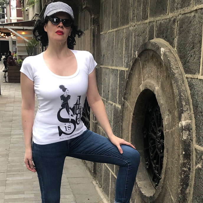 Woman Sitting In Style Quote!